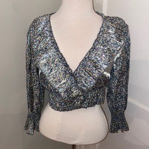 Sexy Floral Crop Top BRAND NEW ruffle blouse